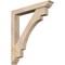 Ekena Millwork Merced Traditional Smooth Bracket w/ Offset Brace, Douglas Fir, 5 1/2"W x 36"D x 40"H BKT0604X36X40MRC01SDF - alternate 1